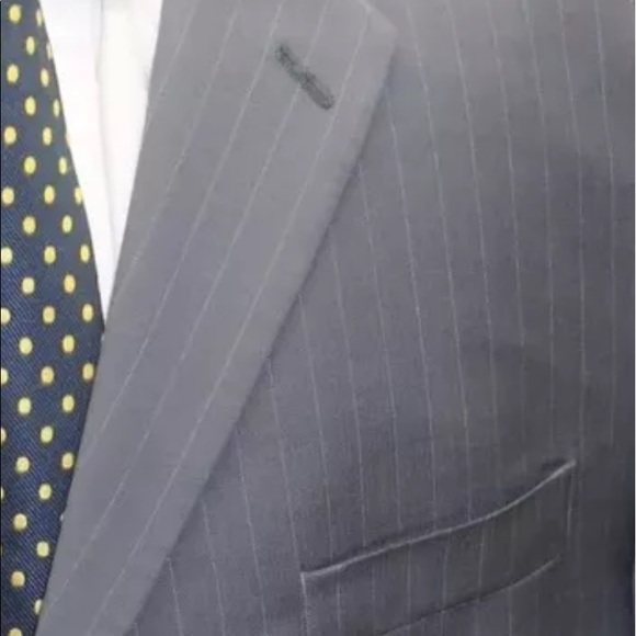 CK Calvin Klein Men Blazer Gray Pin Stripe 100% Wool 3 Buttons 48R Canada - Picture 9 of 9